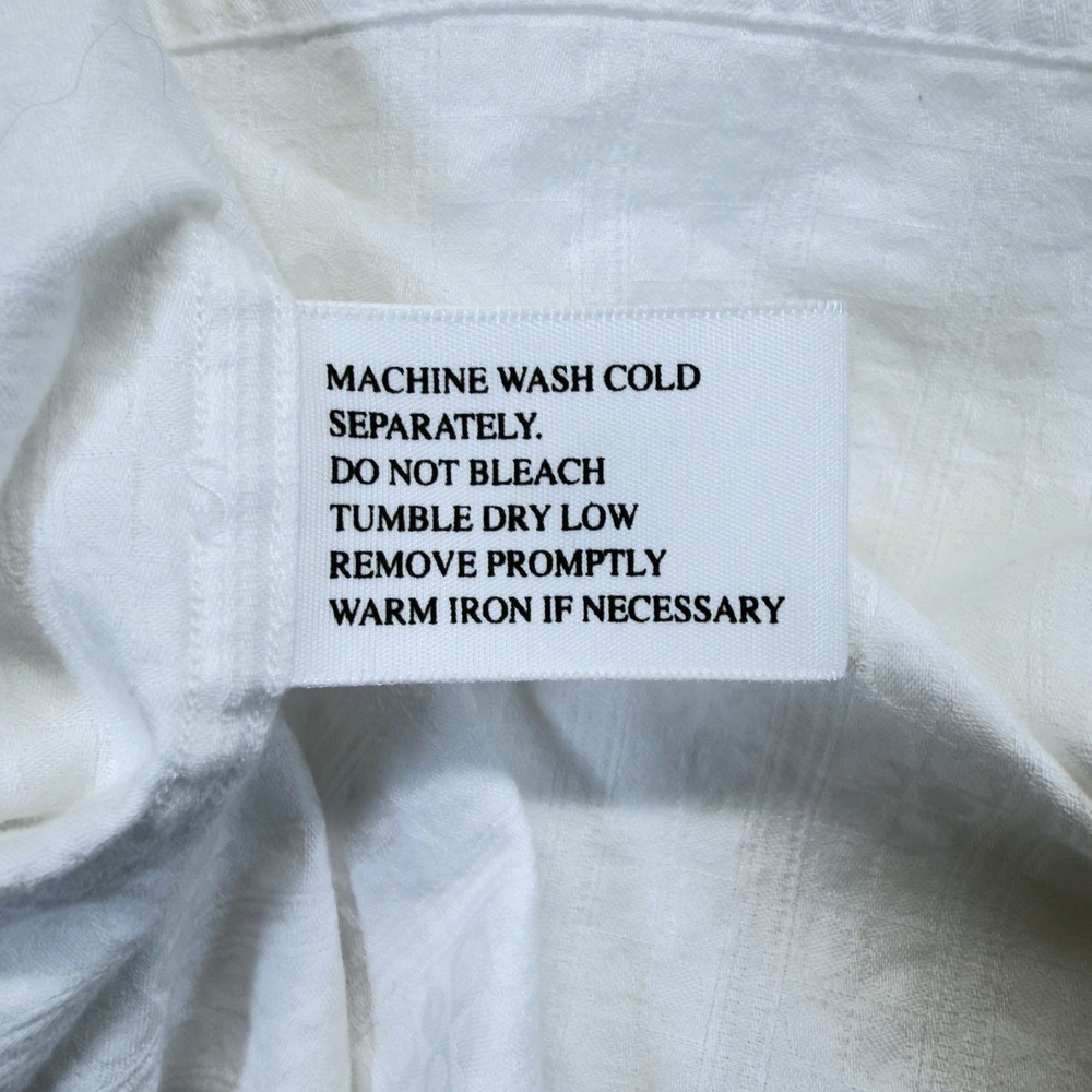 Nat Nast Dress Shirt Mens XL White Geometric Cotton Long Sleeve Luxury Originals - Picture 8 of 9